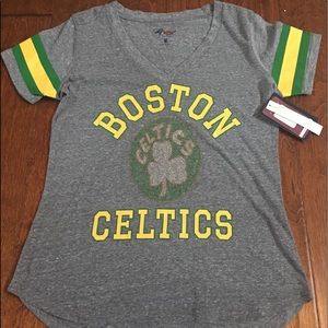 Boston Celtics Ladies V neck Tee Shirt